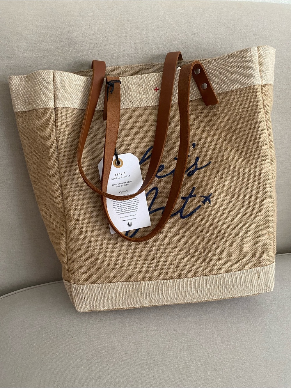 NWT Apolis Market Bag 15x12.5x6 let’s jet
NERJETS EST 1964 USA